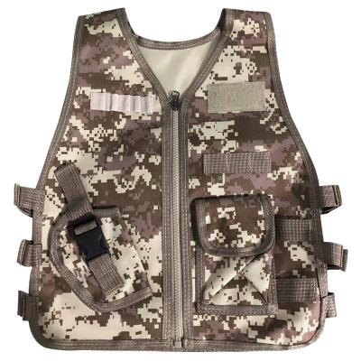 China Lightweight Kids Multiple Pockets Vest Tactical Child Camouflage Breathable Quick Dry Vest Hunting Game Vest for sale