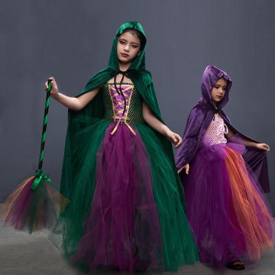 China New Polyester Witches Costume Crazy Children's Dress Halloween Cosplay Costumes Long for sale