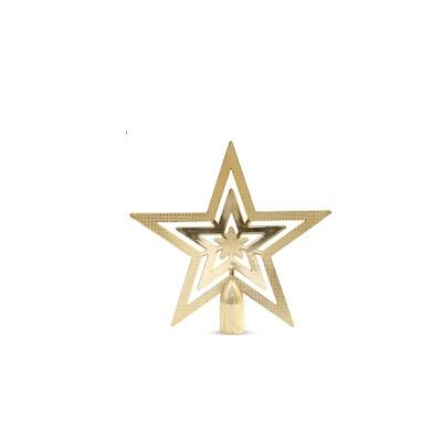 China Ecofriendly Best selling christmas tree star decor gold star christmas tree topper for sale