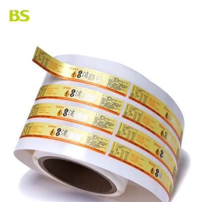 China Waterproof Custom Company Logo Printing Business Card Sticker for Compostable Kraft Bags for sale