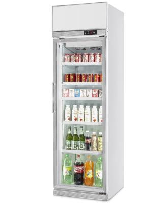 China 400 Liter Single Glass Door Single-Temperature Display Commercial Pepsi Fridge For Groceries for sale