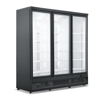 China Single-temperature Glass Door Upright Display Commercial Refrigerator for sale