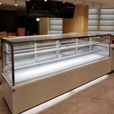 China Single-temperature cake, sandwich, pastry, sushi upright square cooler display showcase refrigerator for bakery for sale