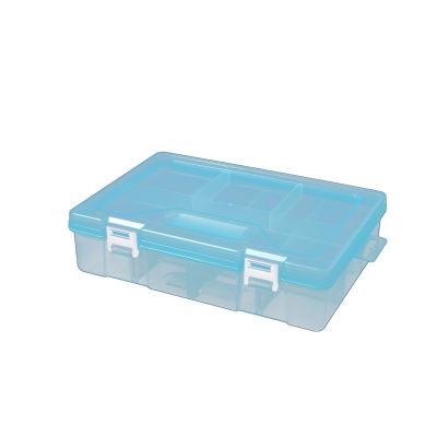 China Portable Plastic Clear 2 Layer 16 Detachable Grid Storage Box Jewelry Package Case For Tool Electronic Components Toys Jewelry for sale