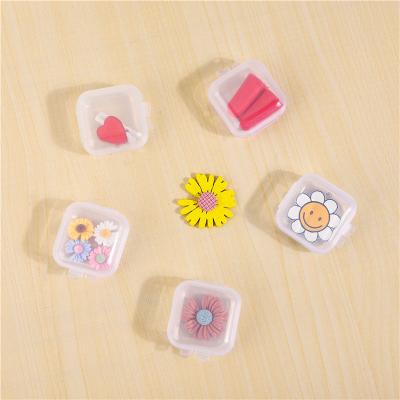 China Recyclable Clear Plastic Earplug Box With Hinged Lid Storage Jewelry Mini PP Component Beads Accessories for sale