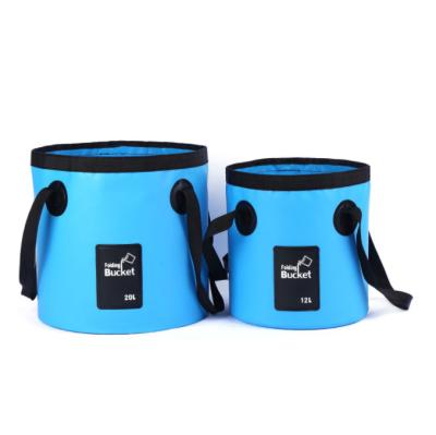 China Outdoor Portable Storage PVC Folding Water Bucket Sink For Outdoor Fishing Camping Traveling Use for sale