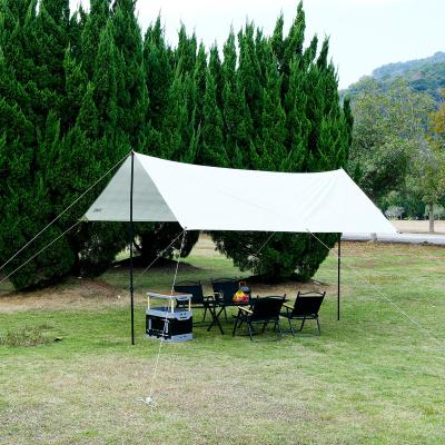 China Rhombus Shelter Ultralight Shade Tarp Outdoor Camping Canopy Straight Tying Type 4*5 With Carbon Steel Pole for sale