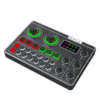 China USB Sound Card Music G7 External Live Sound Cards Audio Mixer For Laptop Home KTV for sale