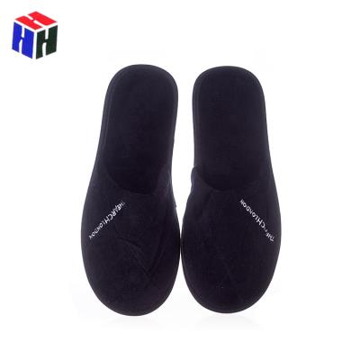 China Closed Toe/Open Toe Flip Flop Slippers Wholesale Black Disposable SPA Hotel Slippers for sale