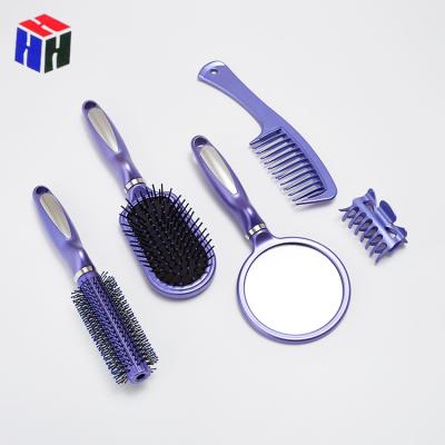 China Home-use hairbrush set 5 pieces with mirror hair brush for gift for sale