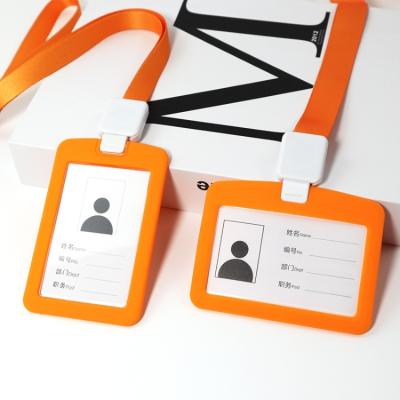 China Fashion Silicone Card Holder for Student Business Exhibition 7 x 11CM High Quality Holder with Retractable Lanyard Badge Lanyard for sale