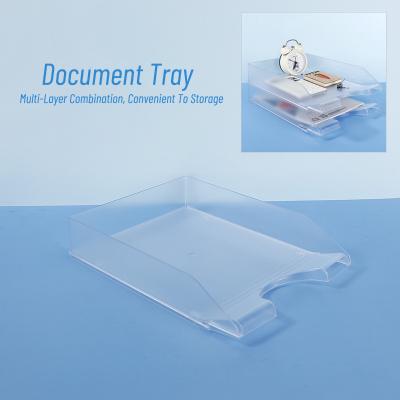 China Factory Price Convenient Office Tenwin T3210 Plastic Tray 3 Layers Documents Two Layer Folder Holder A4 Stackable Document Holder Cheaper for sale