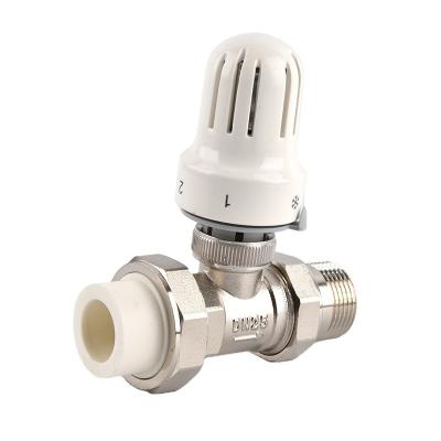 China Hotel 1.6Mpa smart brass ppr thermostatic radiator valve for heating temperature conmostatic valve for sale