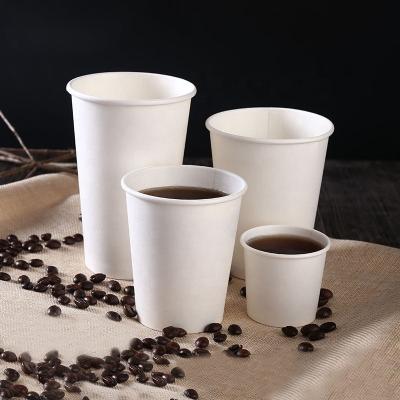 China Recyclable 5oz High Quality Single Layer Thickening Eco-friendly Printed Disposable White Paper Cups For Cold And Hot Water for sale