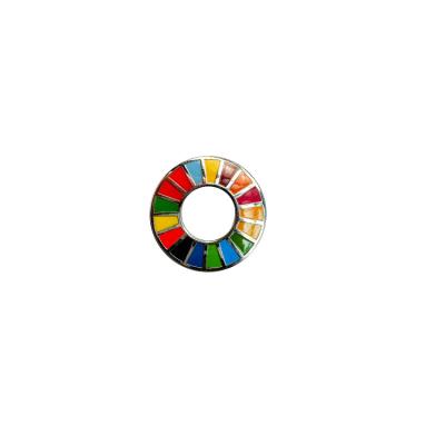 China Other Logo Icons SDGs Goals Pin Badge Lapel Magnetic Pins Suit Hat Clothes Tie Scarf Environmental Friendly Button for sale