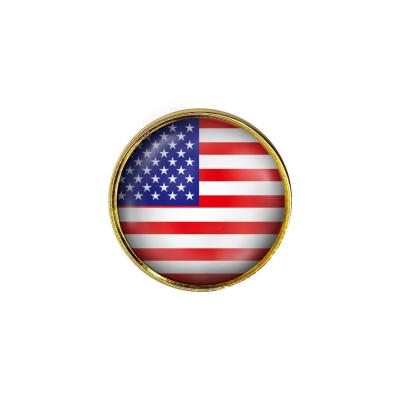 China Other Craft High Quality Custom Badges Zinc Alloy Metal Pins National Round Flag Lapel Pin For Souvenirs for sale