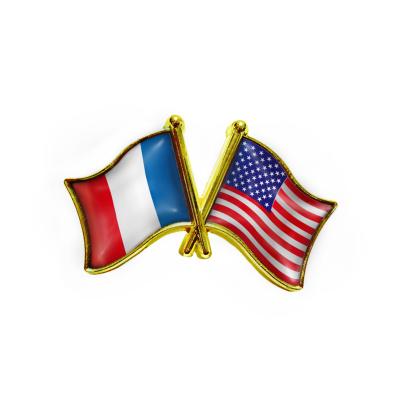 China Other Custom National Light Lapel Pins - France Friendship Flag Pin | Dishin for sale