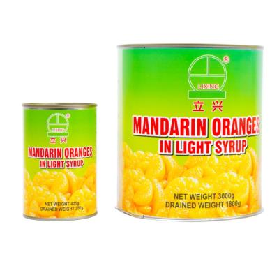 China Hot Sale Canned Chinese Mandarin 425g Orange In Pear Juice for sale