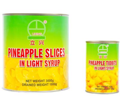 China Hot Sale 820g Canned Canned Fruit Pineapple Crushed In China for sale