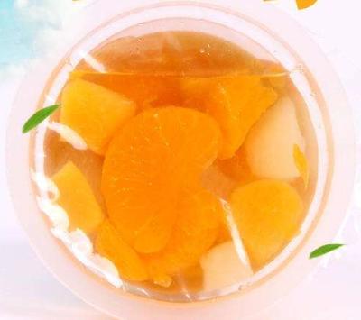 China Macedonia 113g canned fruit in plastic cups in light syrup for sale