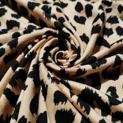 China Stretch Custom LEOPARD print animal stripe print DTY single poly jersey fabric for fashion clothes for sale