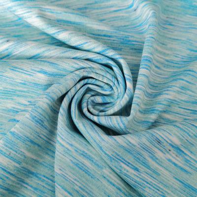 China Stretch Breathable Soft knitted DTY Space Dye For Tshirt TIE DYED Jersey cationic Fabric for sale