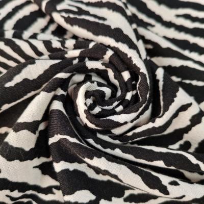 China Stretch 2022 Professional factory supplier zebra jersey fabric stretch single jersey for soft clothing for sale