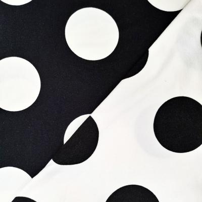 China Stretch 2022 Professional factory supplier big dot jersey fabric stretch DTY BRUSH PRINT for soft clothing for sale