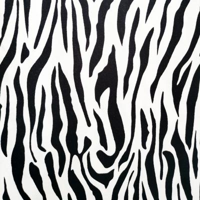 China Stretch Professional factory supplier zebra jersey fabric stretch DTY BRUSH PRINT for soft clothing for sale