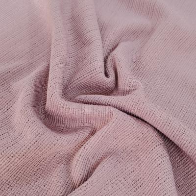 China Stretch 98%Polyester 2%Spandex Hacci Rib Knit Stretch Fabric For Clothing for sale