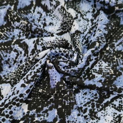 China DIMENSIONAL Custom design animal print rib knit fabric 92 polyester 8 spandex printed ribbed knit stretch fabric for sale