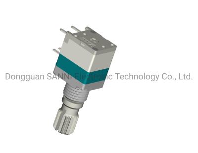 China Metallwelle drehender Siegelpotentiometer mit Stoß-Schalter-Einheit RV9110NM zu verkaufen