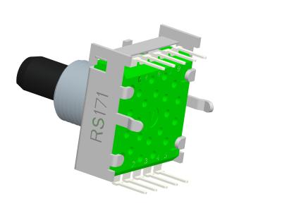 China Da posição eletrônica de Polos 3 do interruptor rotativo 2 de RS171-23 17mm interruptor rotativo à venda