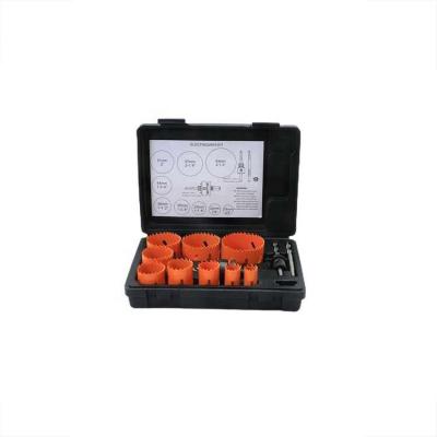 China High Quality 9 Tool High Speed ​​Steel Hole Drilling Machine Kit High Quality Bimetal Combination Drill Bits Hole Saw for sale