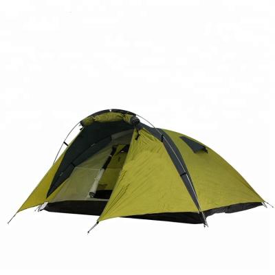 China Eco - Friendly Double Layers Fiberglass Extension Hunting Tourist Camping Tent With Fiberglass Poles for sale