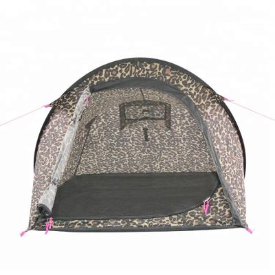 China Outdoor Luxury Printsilk Polyester-Fabric-Double-Person-Leopard Camouflage/Field Game Tents for sale