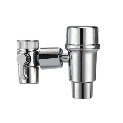 China Beautiful Chrome Water Faucet Household Improved Pure Alkaline Supplement High Rotation 720 Degree Splash Faucet Filter Housing for sale