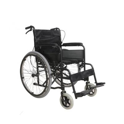 China Hot Sale Hard Cushion Folding Steel Lightweight Folding Wheelchair for sale