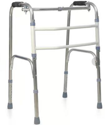 China Easy clean specializing in manufacturing cheap aluminum folding adjustable portable walker frame with seat for medical rehabil for sale