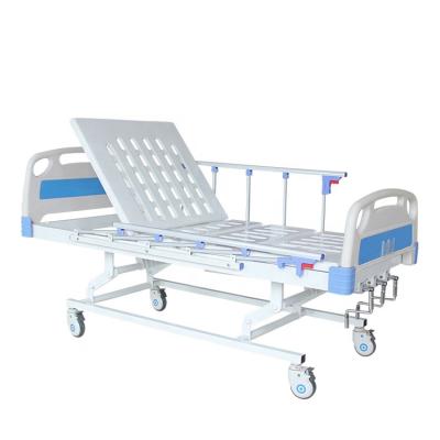 China Hospital Bed 3 Crank Adjustable Disabled Patient Manual Medical Hospital Bed for sale