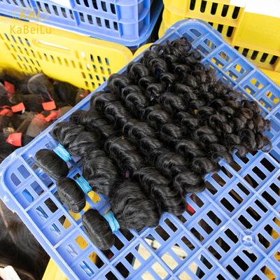 China Deep wave lasting more than one virgin brazilian hair weaves from KBL for sale