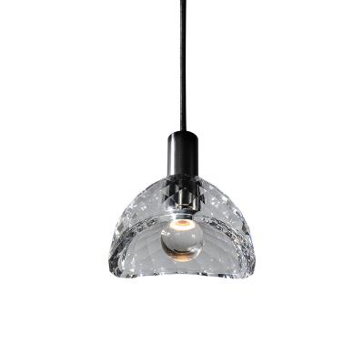 China Wholesale Luxury Lamp Factory Post Modern Lighting K10 Crystal Hemispherical Shade Single Hanging Pendant Light for Kitchen Island for sale