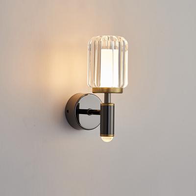 China Modern Minimalist Style Acrylic Shade Double Wall Lamp Sconces Tricolor Dimming Light Lights for sale