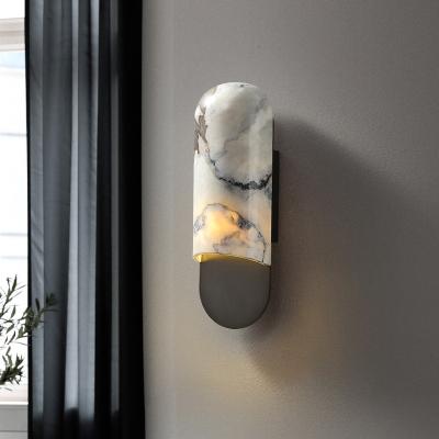 China Zhongshan Post-modern Lighting Manufacturer Wholesale Natural Marble Shade Wall Lamps Lights Wall Sconce for sale