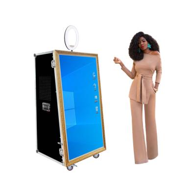 China 2022 65 Inch Mirror Photo Booth Stylish And Glossy Multi-touch Screen Instant Mirror Photo Booth To Wedding Magic Photo Booth 65 Inch for sale