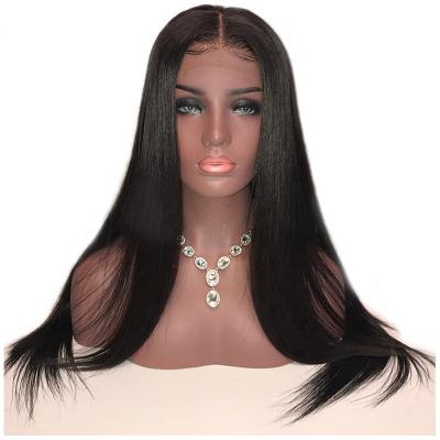 China Body Wave Romans Pre Plucked Brazilian Hair Hairline Natural Black Straight Women's Hd Lace Front Hair Wig For Black Long for sale