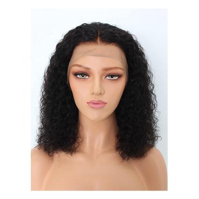 China Romans T Piece Straight Curly Hair Wigs Kinky Curly Bob Lace Wig For Black Women for sale