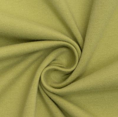 China Anti-Static Ready To Ship Cotton Lycra 280gsm Soft Hand Feel Fabric Solid Knitted Stretch Fabric for sale