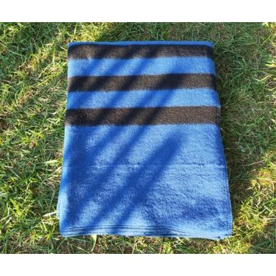 China Anti-pilling Striped Pattern Type and Grade Warm Wool Military Blanket Army for sale