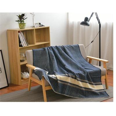 China PORTABLE Wool Jacquard Pure Woven Super Soft Merino Wool And Cashmere Throw for sale